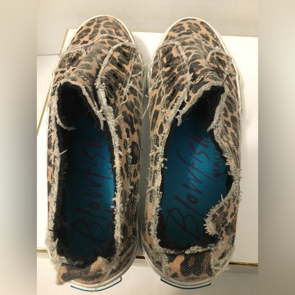 Blowfish Malibu Play Leopard Print Canvas Slip On Sneakers Women’s Size 7 - Picture 6 of 8